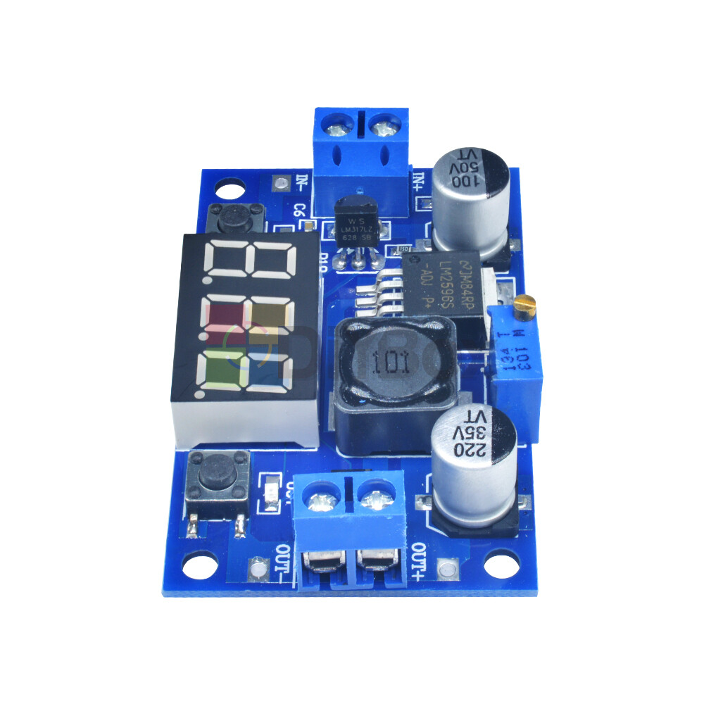 DC-DC LM2596 Power Supply Buck Converter Step-down Module+LED Display Voltmeter