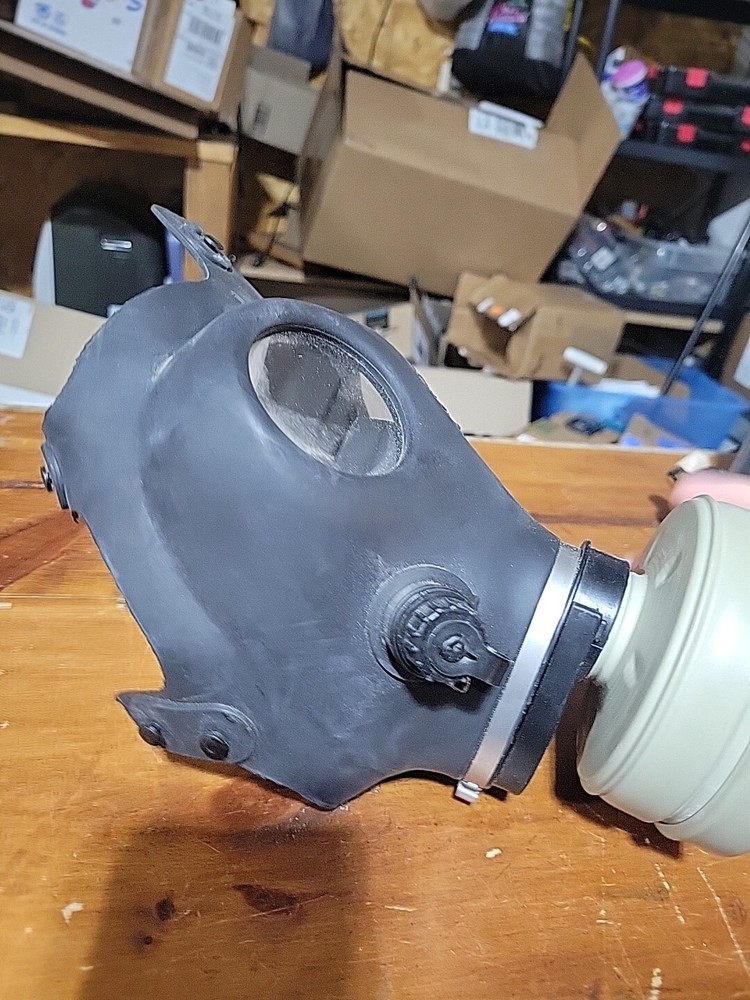 Rubber Black Gas Mask Untested For Costume Or Display