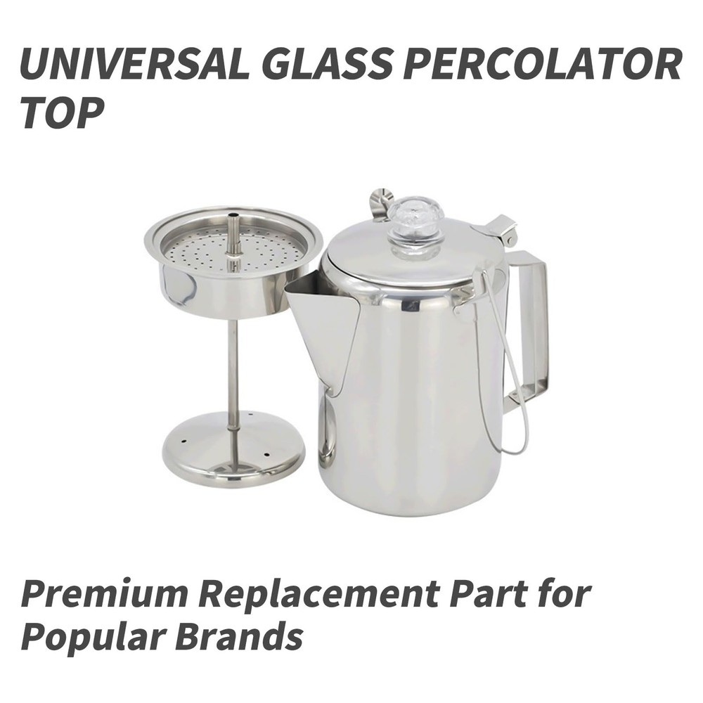2 Pack Coffee Percolator Glass Top Replacement Transparent