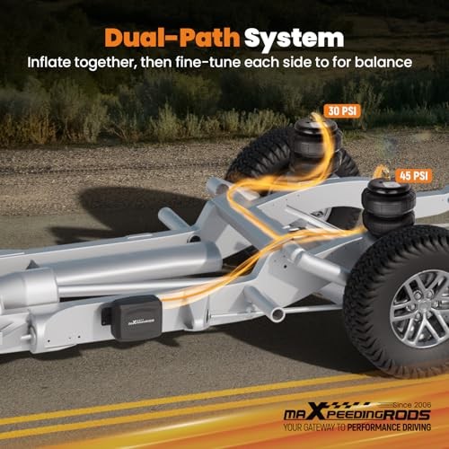 Dual Path On Board Air Compressor System Air Bag Compressor Kit with Digital