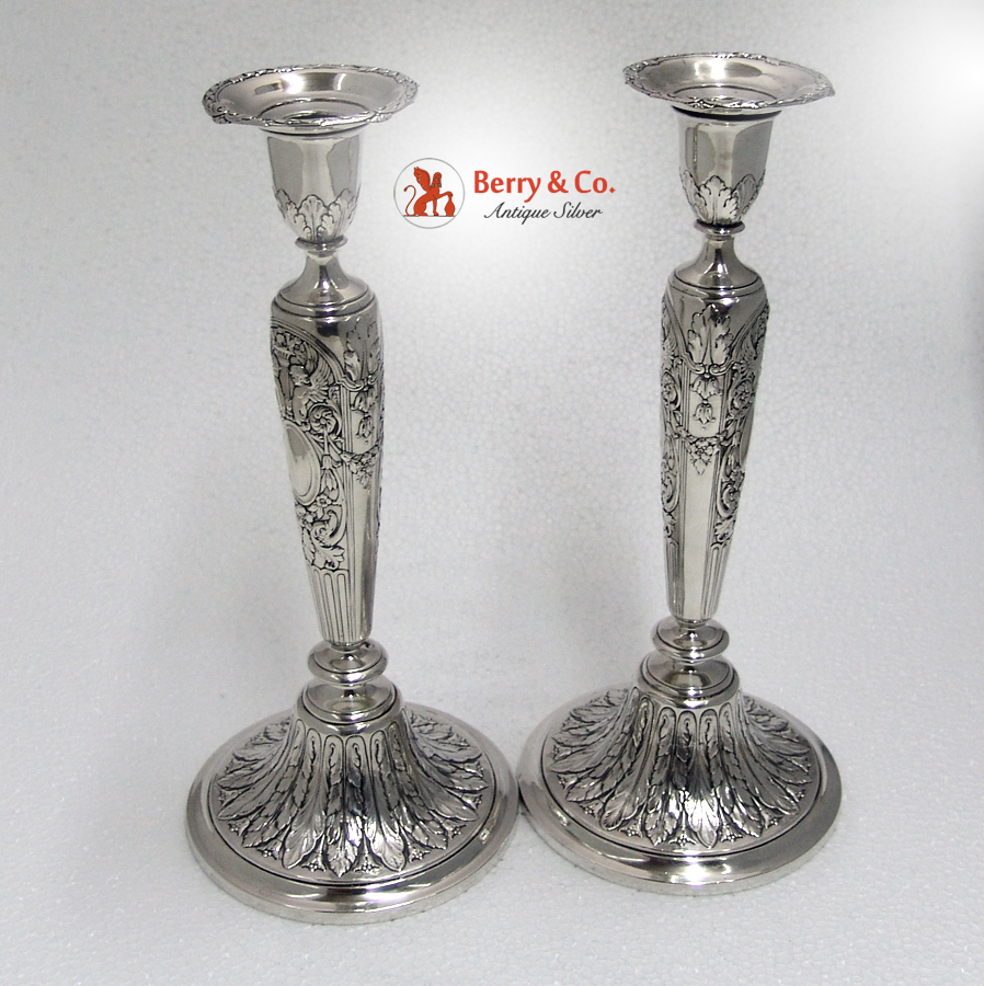French Empire Candlesticks Gorham Silversmiths Sterling Silver