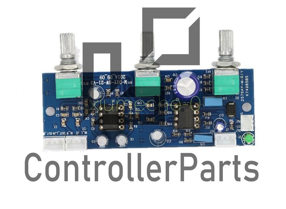 DC 12V-24V Low-pass Filter NE5532 Subwoofer 2.1CH/Pre-Amplifier Preamp Board
