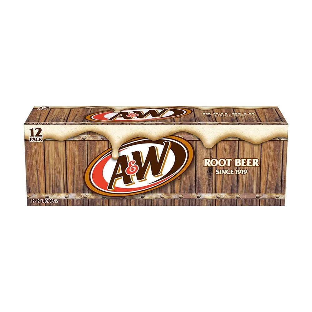 A&W Root Beer Soda , 12 fl oz, 12 Pack Cans