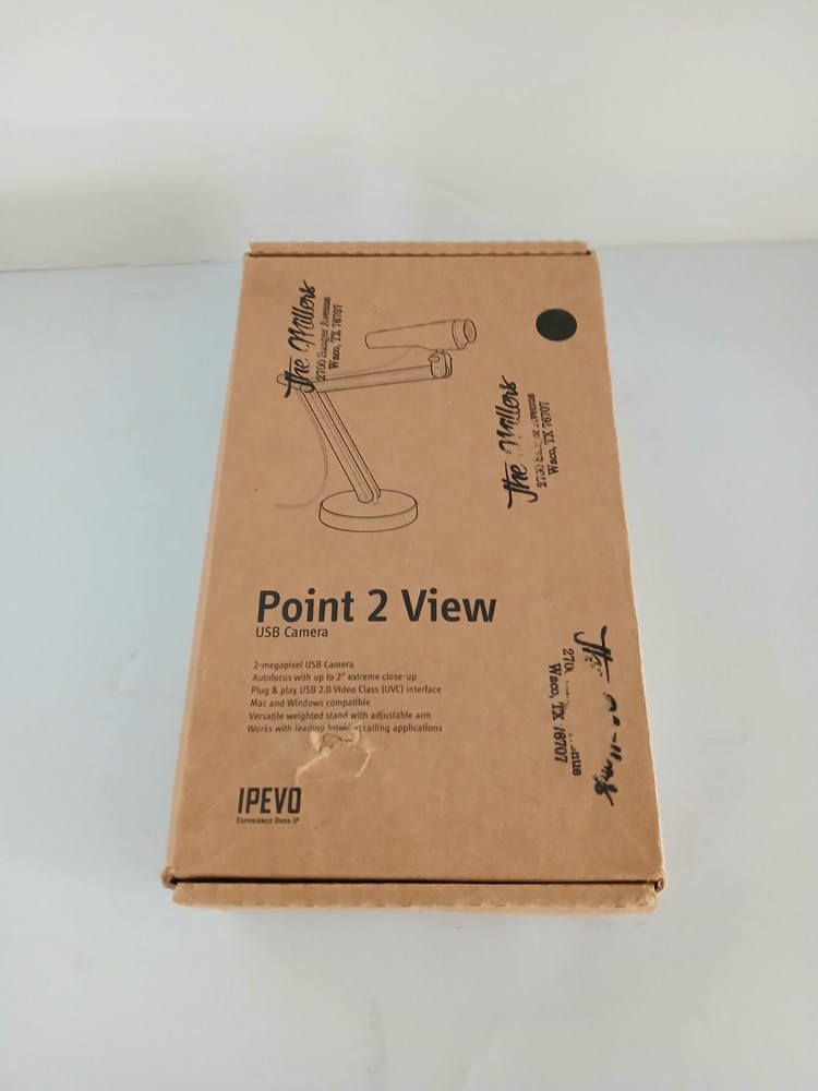 IPEVO Point 2 View Webcam Document Camera New-Open-Box No User Manual