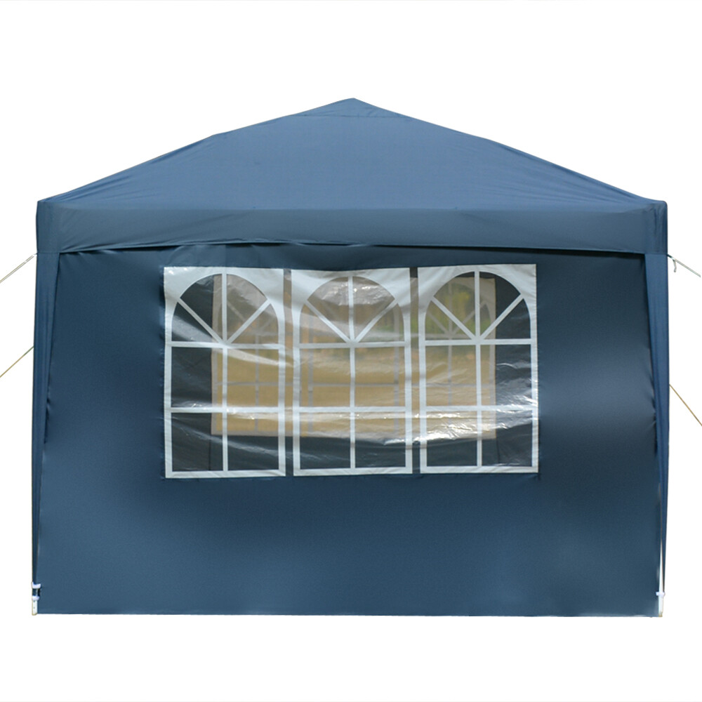 3 x3m Two Doors & Two Windows Practical Waterproof Right-Angle Folding Tent Blue