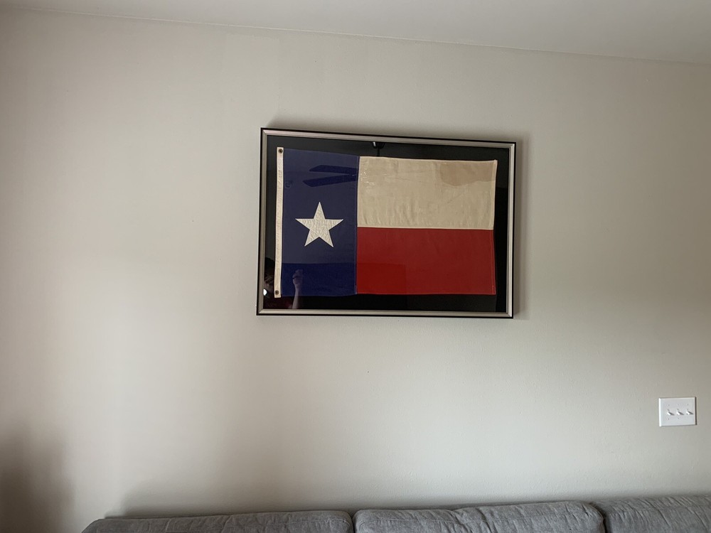 Vintage Texas Framed Flag