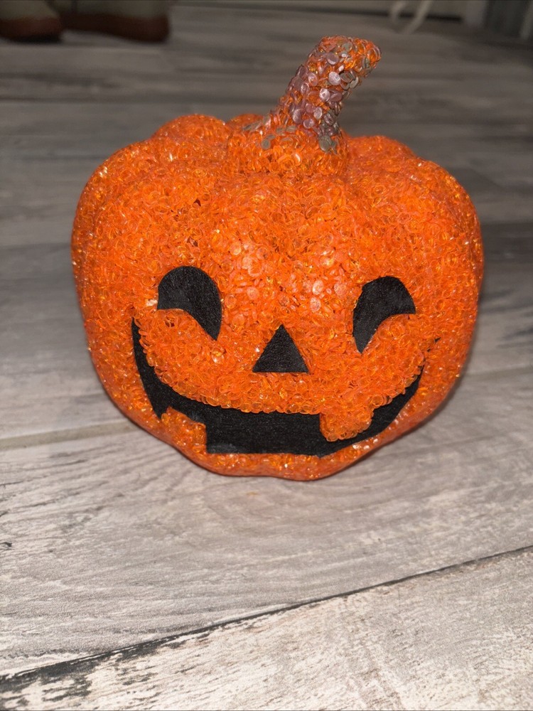 Plastic Popcorn Pumpkin Boy Jack O Lantern Vintage Halloween -Does not work