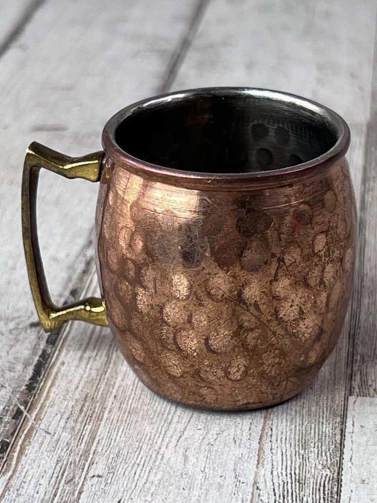 Mini Copper Cup rotary metal dial 2” Tall