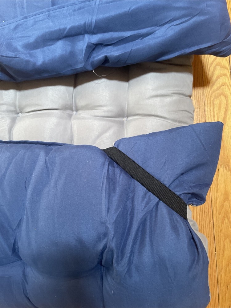 Quilted Cot Pad. 27”x75” Gray And Blue New