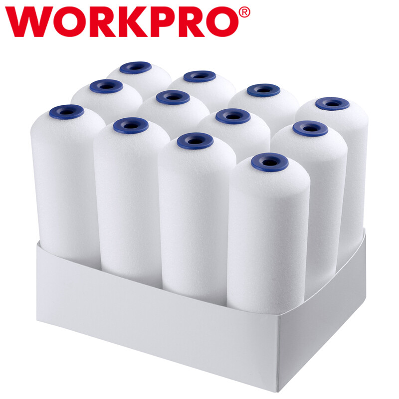 WORKPRO 12-Pack 4" Foam Paint Roller Paint Roller Kit Mini Paint Roller for Wall
