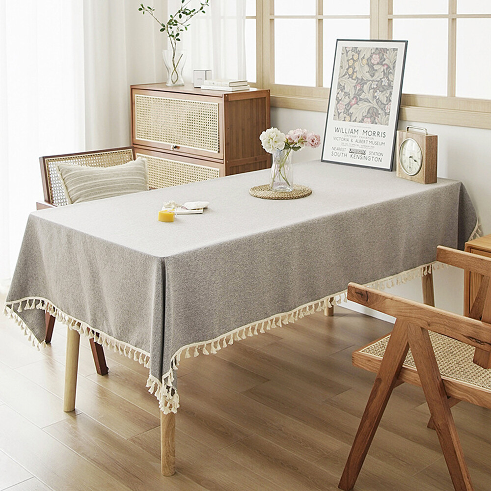 Rectangular Dining Table Cloth Tablecloth Home Decor Tassel Lace Tablecloth ✨ '