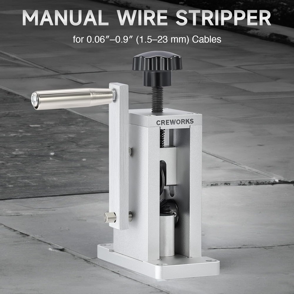 Wire Stripper Machine with Adjustable Feed Hole, Portable Cable Wire Strippin...