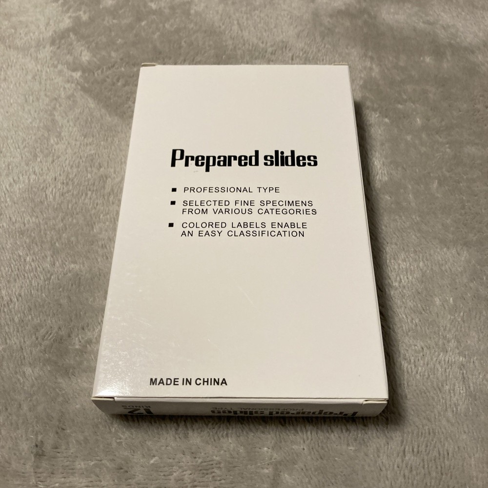 12pcs Prepared Microscope Slides for Kids Plants