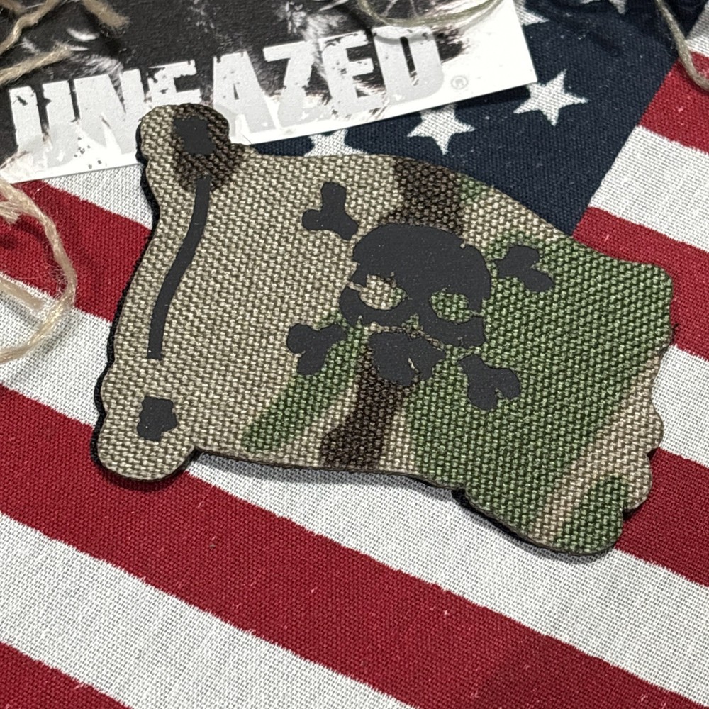 Pirate Flag IR Reflective Multicam Tactical Hook Loop Patch High Quality ~2x3”