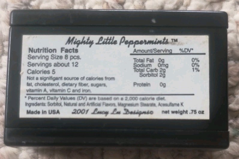 Lucy Lu Designs Black/ White Cat Mint Slide Box empty