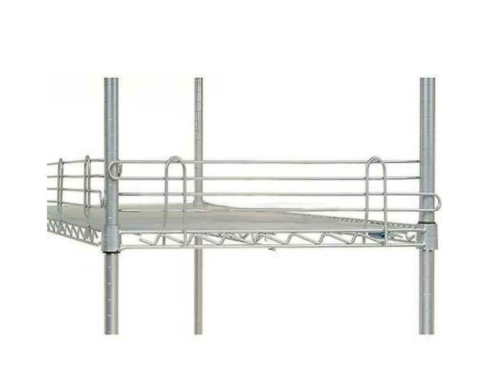 Nexel Wire Shelf Ledge, Silver Epoxy Finish, 30"W x 4"H