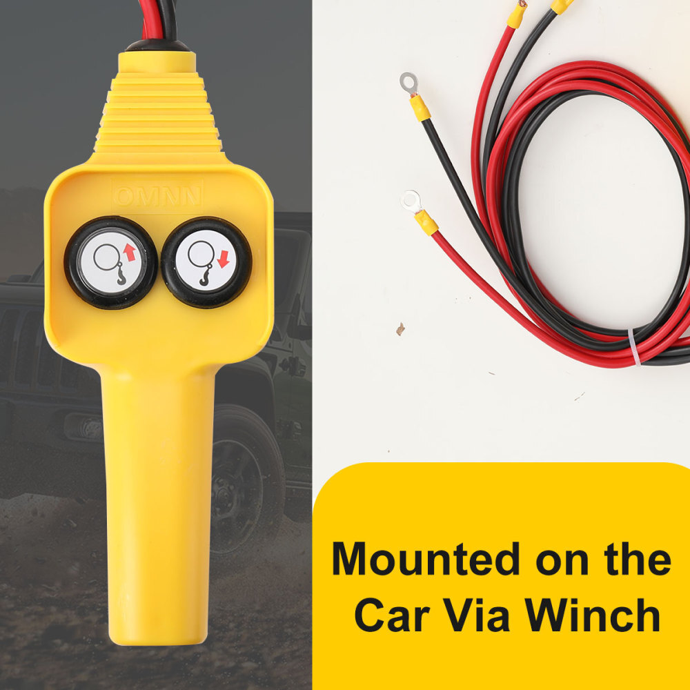 Winch Control Switch Winch Wired Controller Handle Assembly Push Button 12V/24V