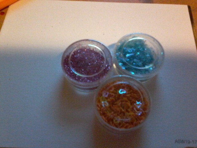 3X BOX WITH GLITTERS  FOR SCRAPBOOKING  (GLIT37)