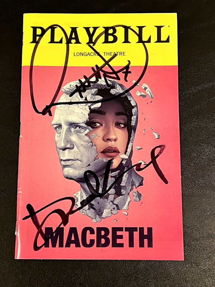 Macbeth Signed Playbill Daniel Craig Ruth Negga July 2022
