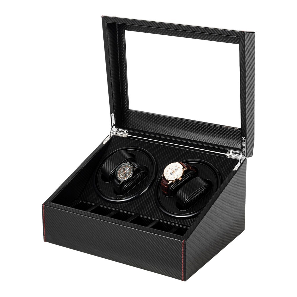 Automatic Rotation Watch Winder Box 4+6 Self Winding Display Box Storage Case