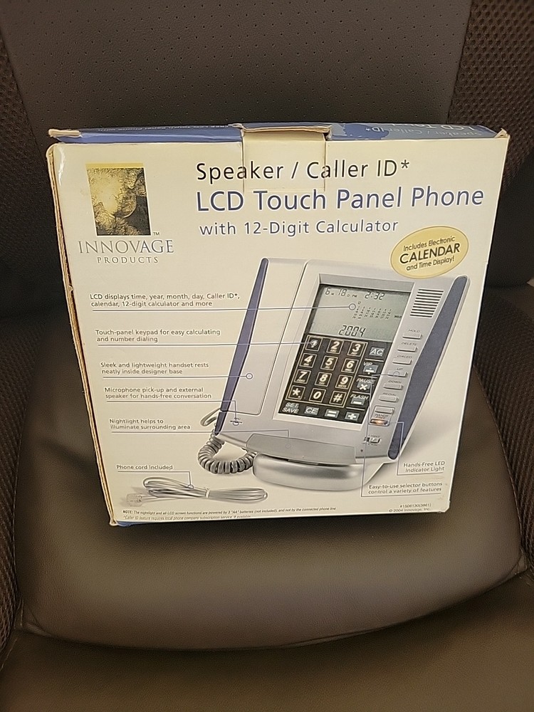 Innovage LCD Touch Panel Phone 2004 Speaker Caller ID Light Landline Open Box
