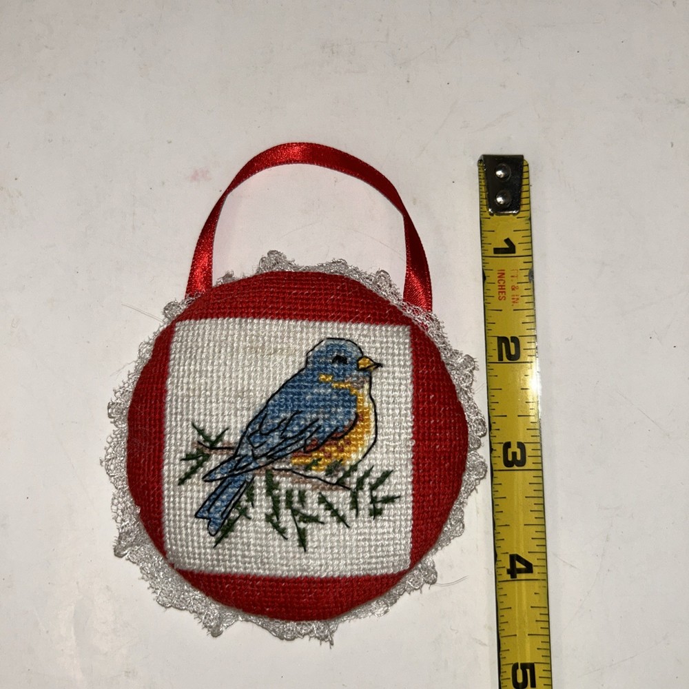 Bird Completed Finished Cross Stitch Ornament Keepsake Decor