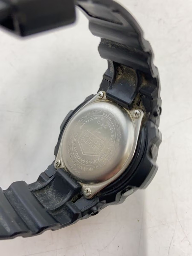CASIO Solar Watch G SHOCK Digital Analog Rubber BLK BLK
