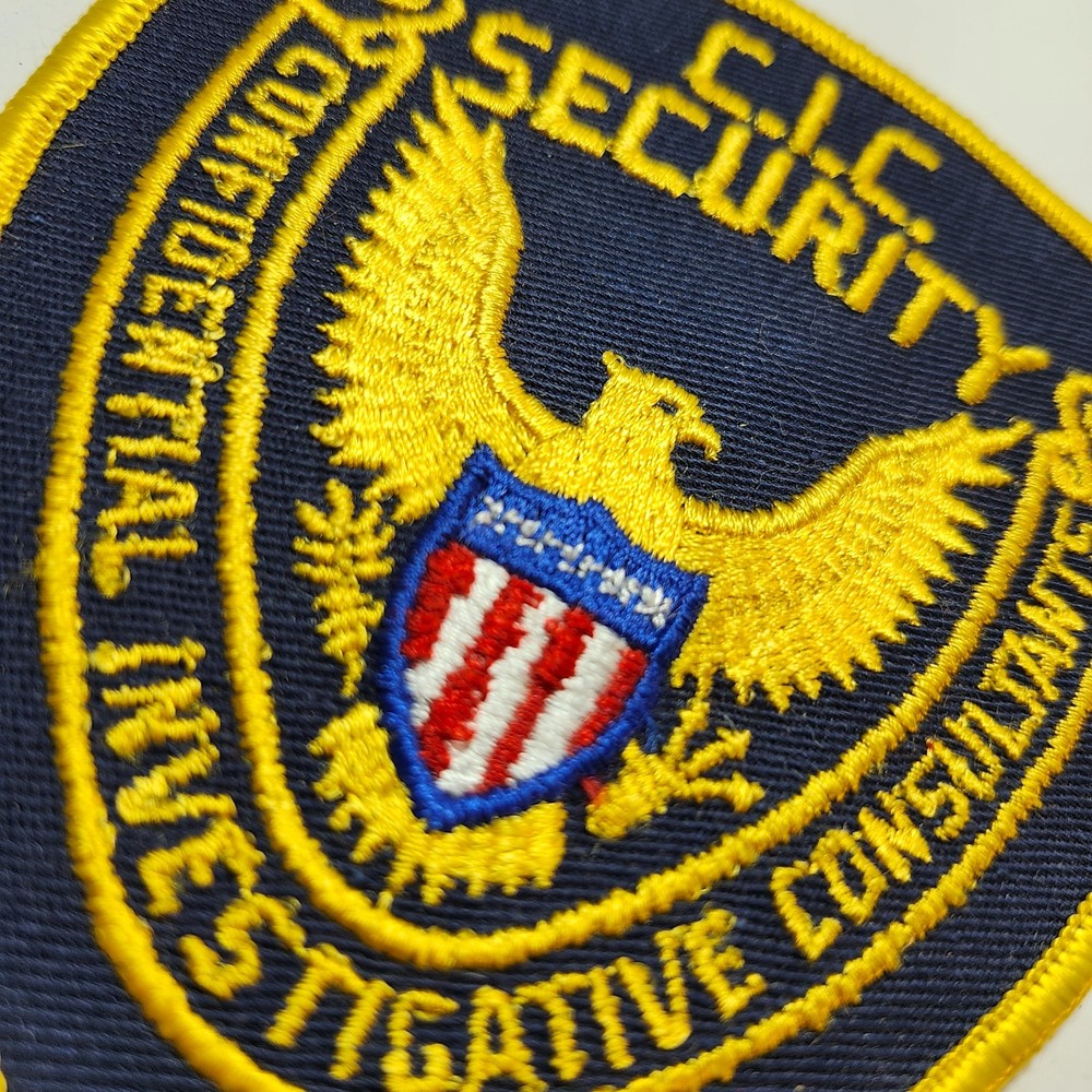 C.I.C. Security Embroidered Patch | 1990s Chicago area | Navy Gold Eagle Shield