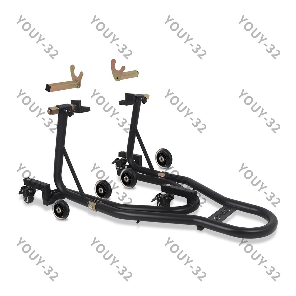 Universal 360° Motorcycle Stand Lift Paddock Wheel Fork Adjustable Dismantable