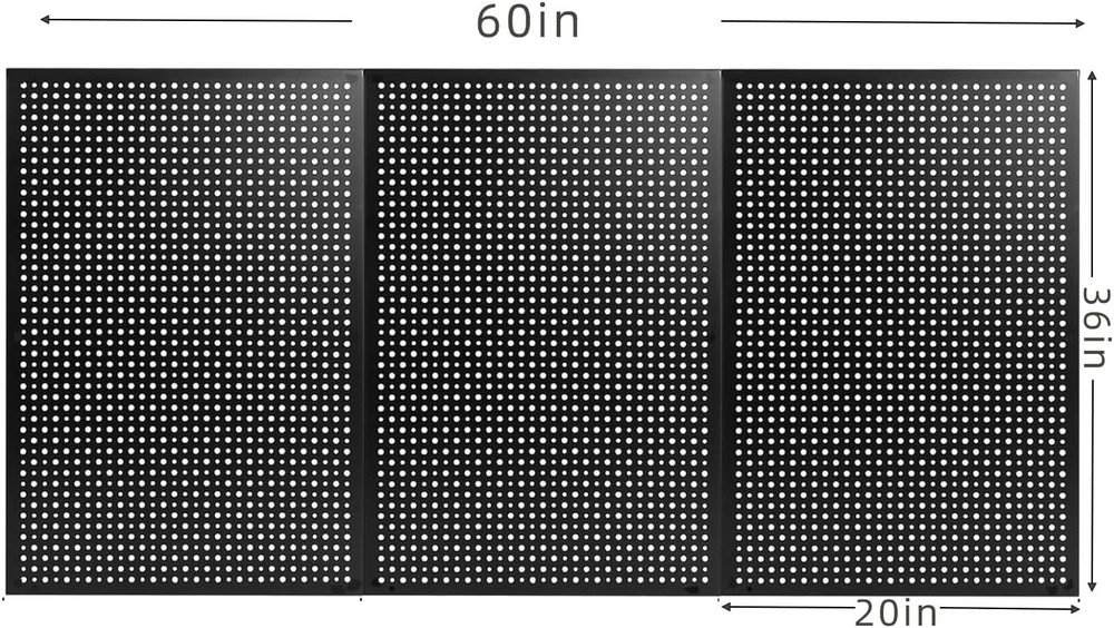Metal Pegboard Wall Organizer Kit 36x20 with Hooks