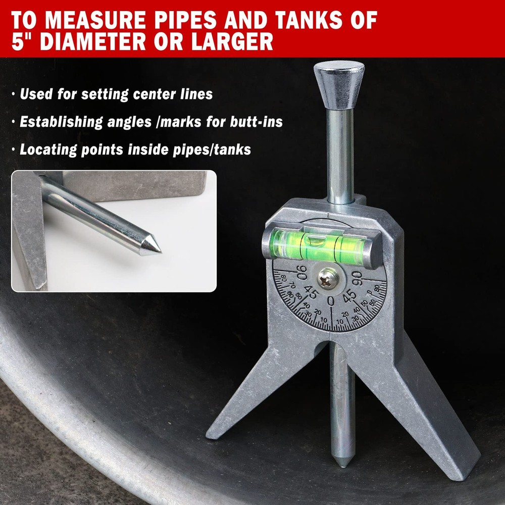 Anblak Pipe Center Finder, Pipefitter Tools w/Centering Head, Fitting...