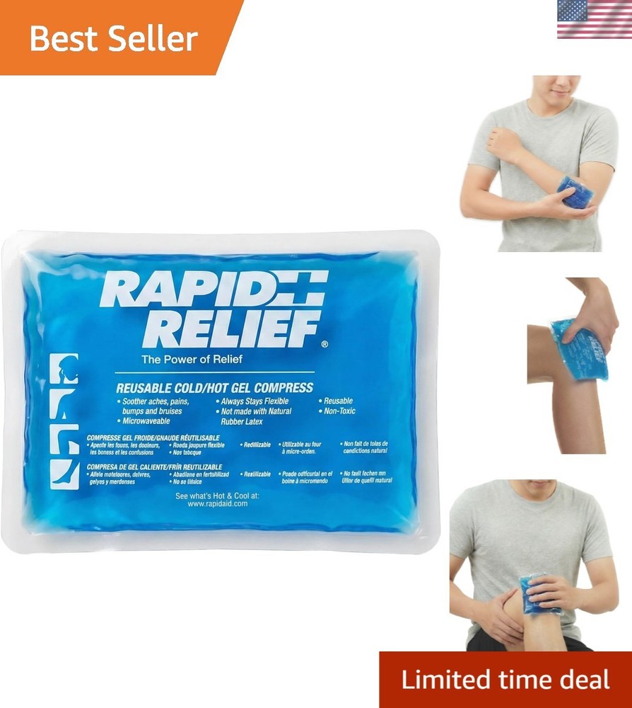Compact 4" x 6" Reusable Gel Pack for Targeted Hot & Cold Therapy Relief