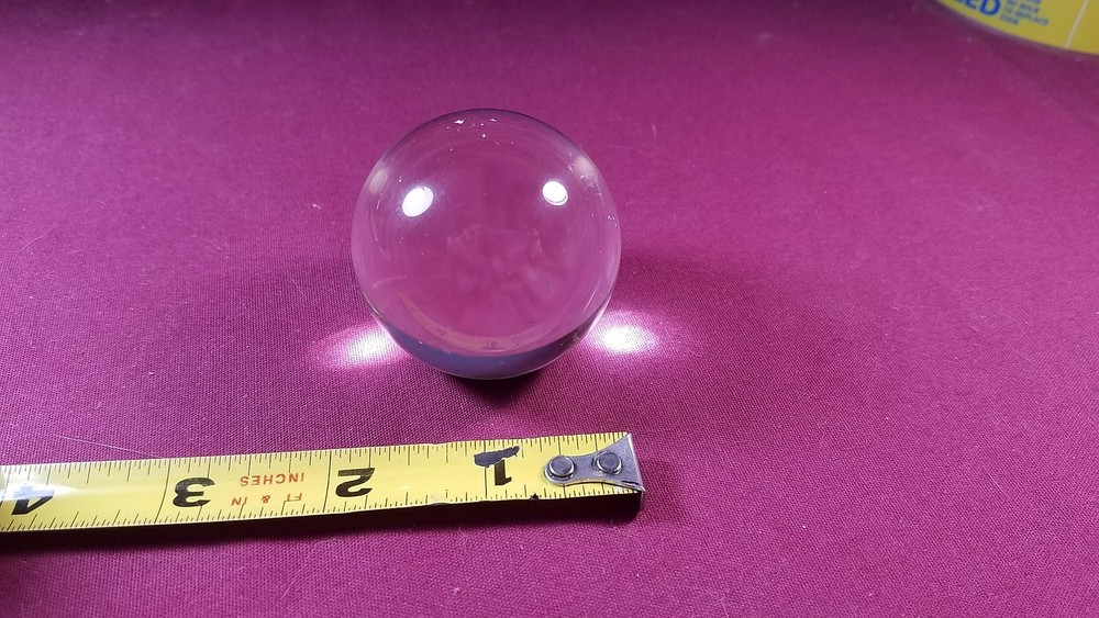 Clear Crystal Ball Sphere 2" with stand