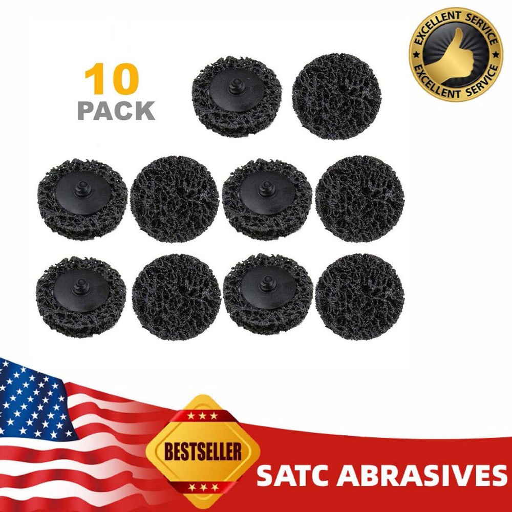 10PCS 2" Roll Lock Die Sanding Discs Grinder Stripping Paint Rust Removal Wheels