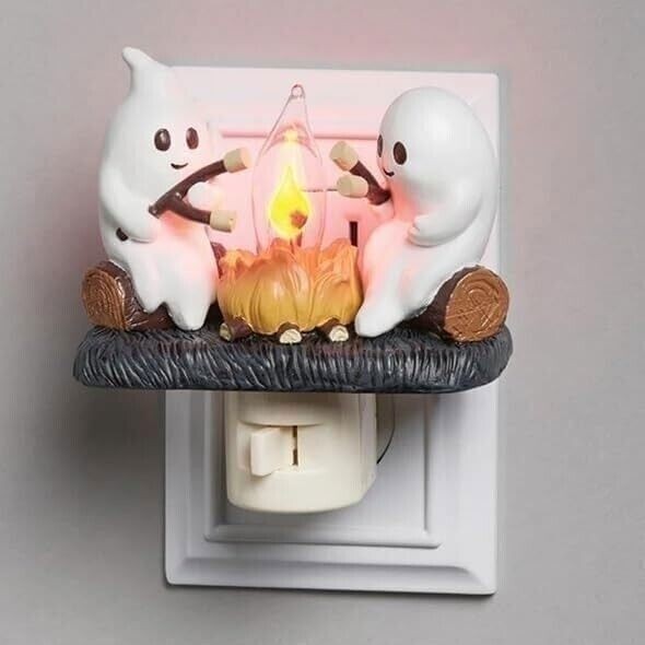 Ghosts Roasting Campfire Flicker Flame Night Light Ghost Roasting Marshmallows