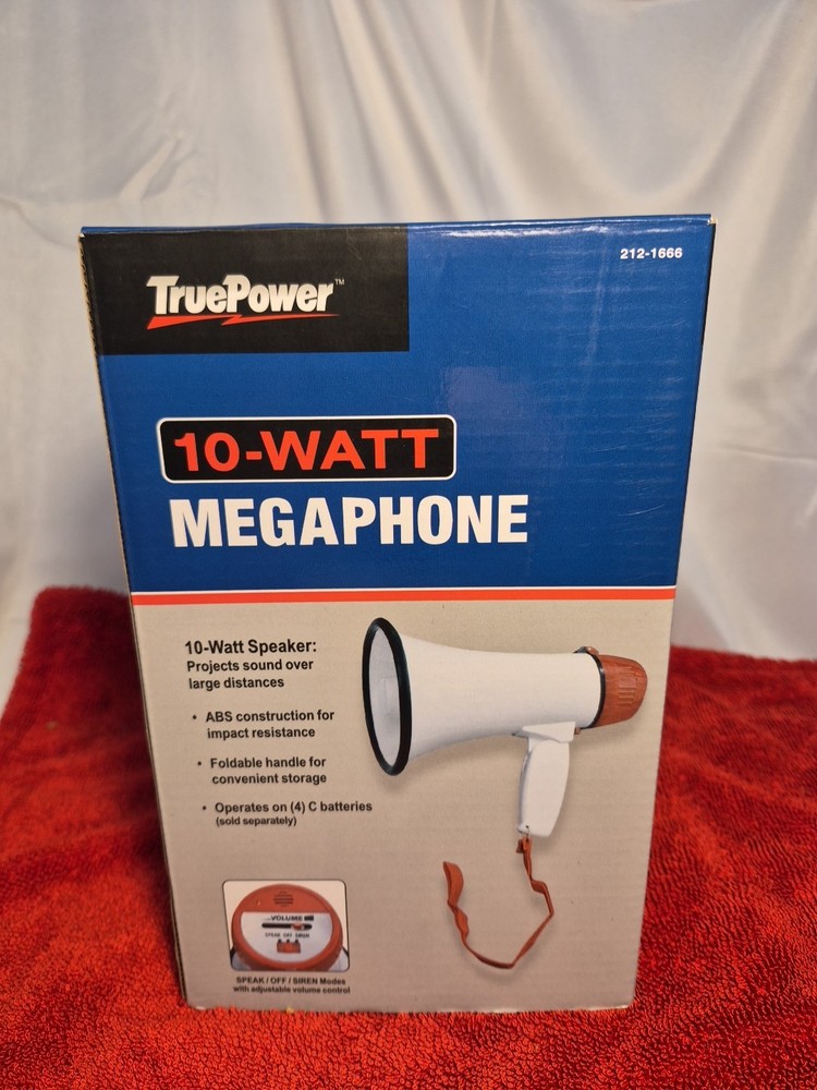 Truepower 10-watt Megaphone / Foldable Handle / Original Box / LN