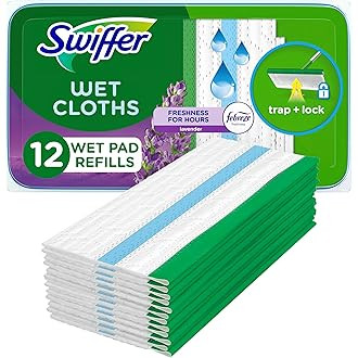 Floor Mop Set w/ 3 Pads & Scrubber