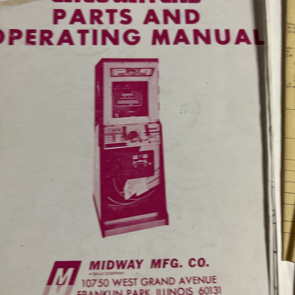 Original Space Encounters, Midway, Set, arcade video game manual