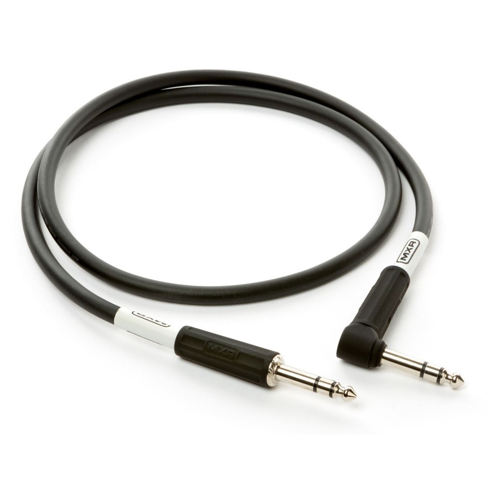 MXR DCIST3R 3 ft. Straight to Right Angle TRS Stereo Cable, Black