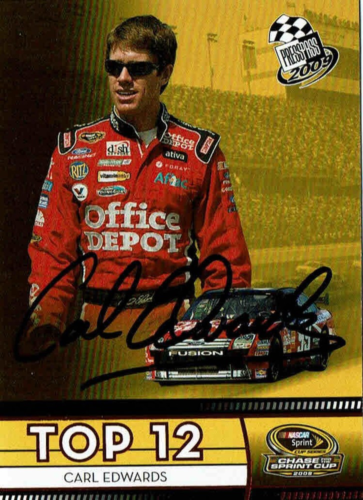 CARL EDWARDS - NASCAR Racing Driver - Autograph Trading Card