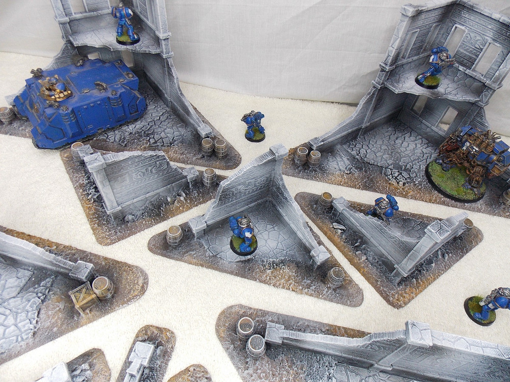 WARGAMING TERRAIN PAINTED, MEGA BUNDLE SET OF 10 PIECES