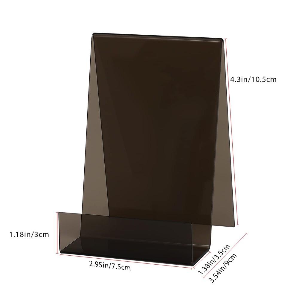 Acrylic Book Stand with Ledge Black Display Easels Plate - 5 Pack Large Book ...