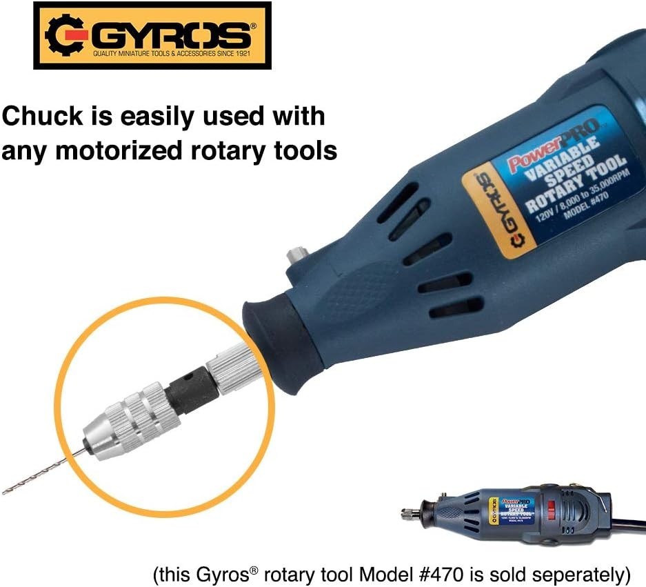 Micro Drill Chuck Adapter - Keyless, Lightweight, 3 Collets for Ultimate Control