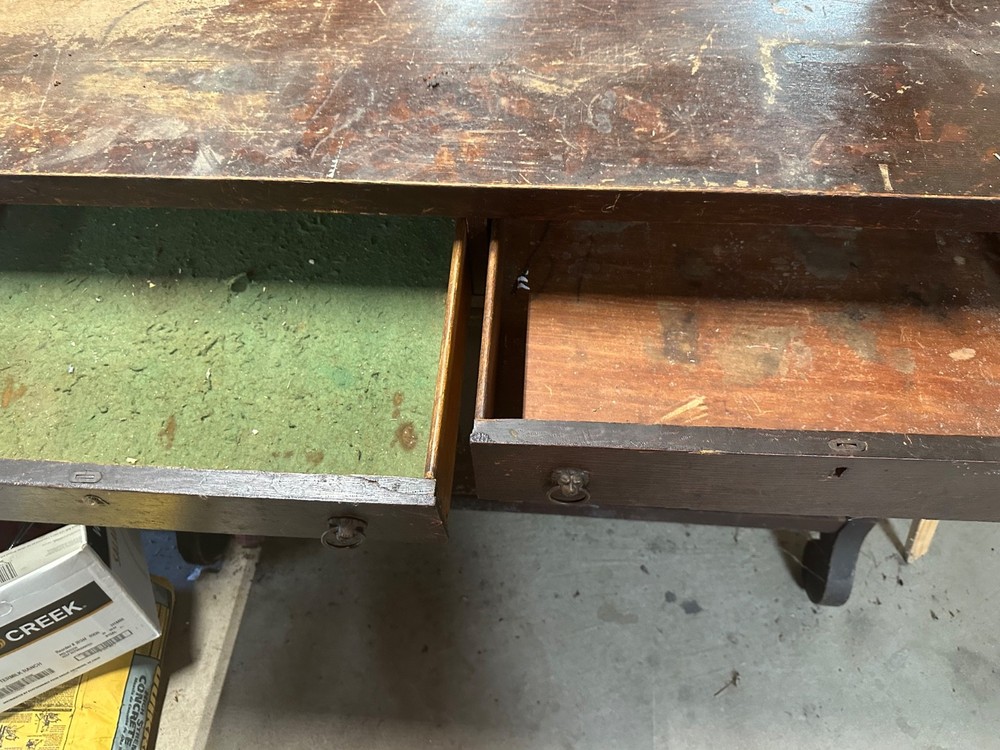 antique buffet with mirror