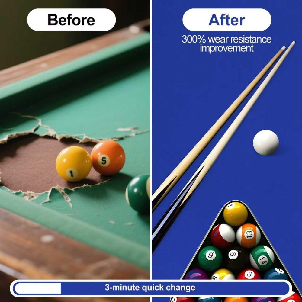 Pre-Cut Pool Table Felt Replacement Kit - 8ft Billiard Cloth w/Gloves, Strips