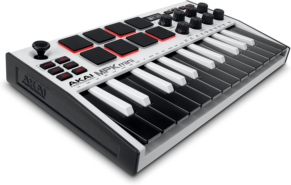 Compact MIDI Keyboard Controller with 8 Velocity Pads & Software Bundle Included