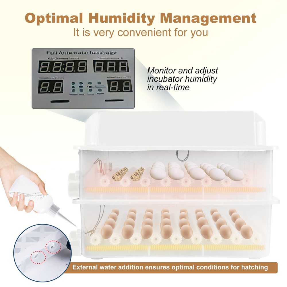 120 Eggs Incubator Chicken Incubators for Hatching Quail Automatic Egg Turning
