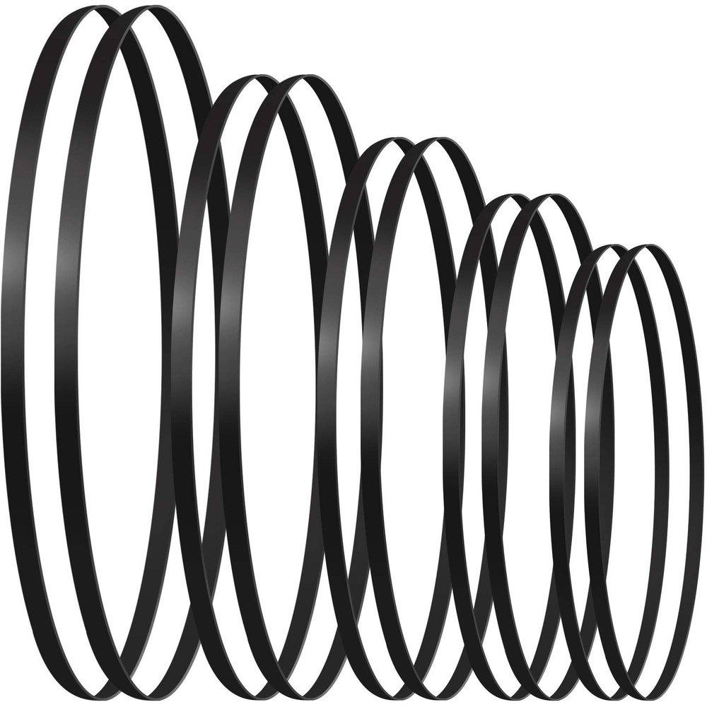10 Pieces Turntable Belt Different Specifications Machine 5 Sizes, Black