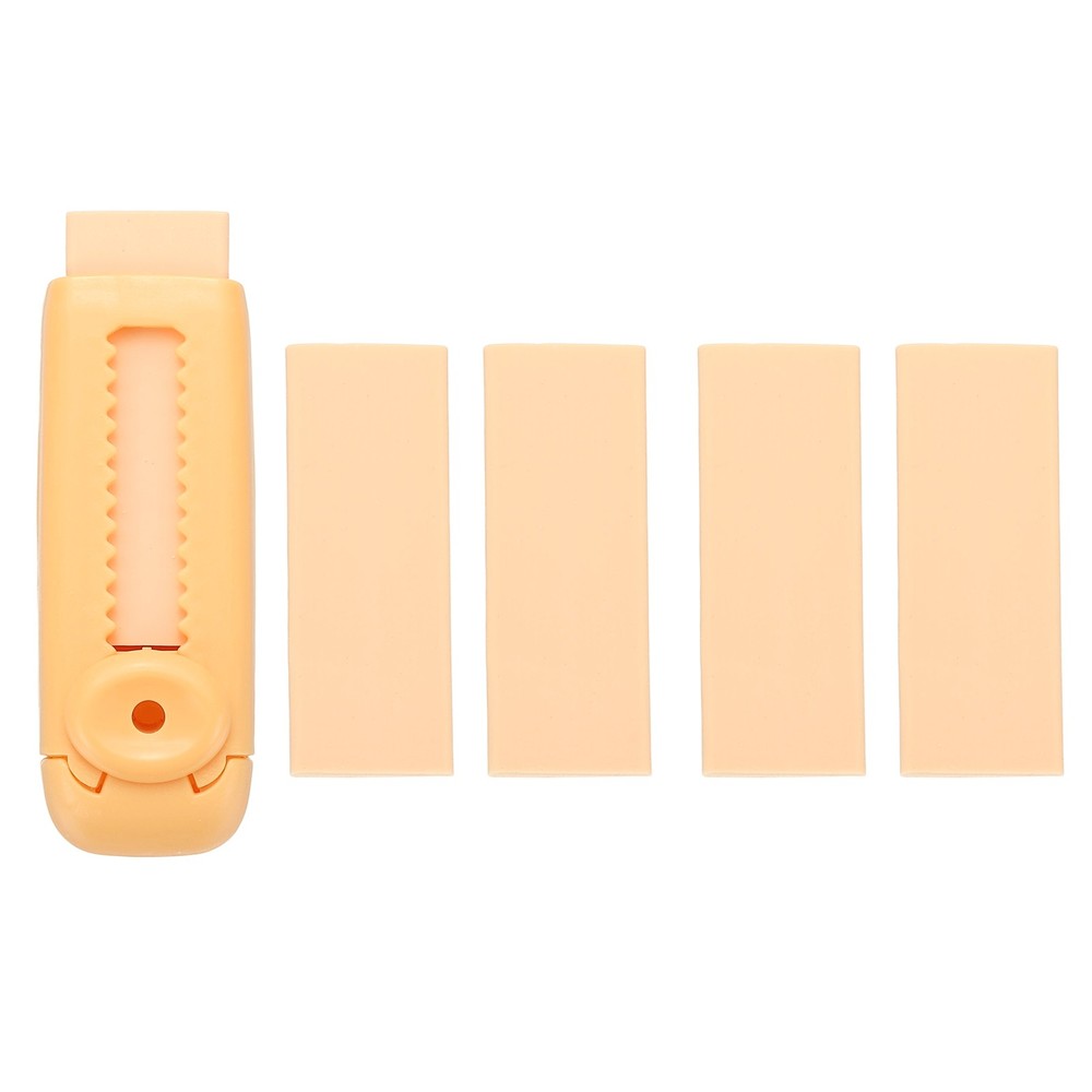 5 Pack Erasers, Pencil Erasers Large Eraser Push Pull Cute Soft, Orange