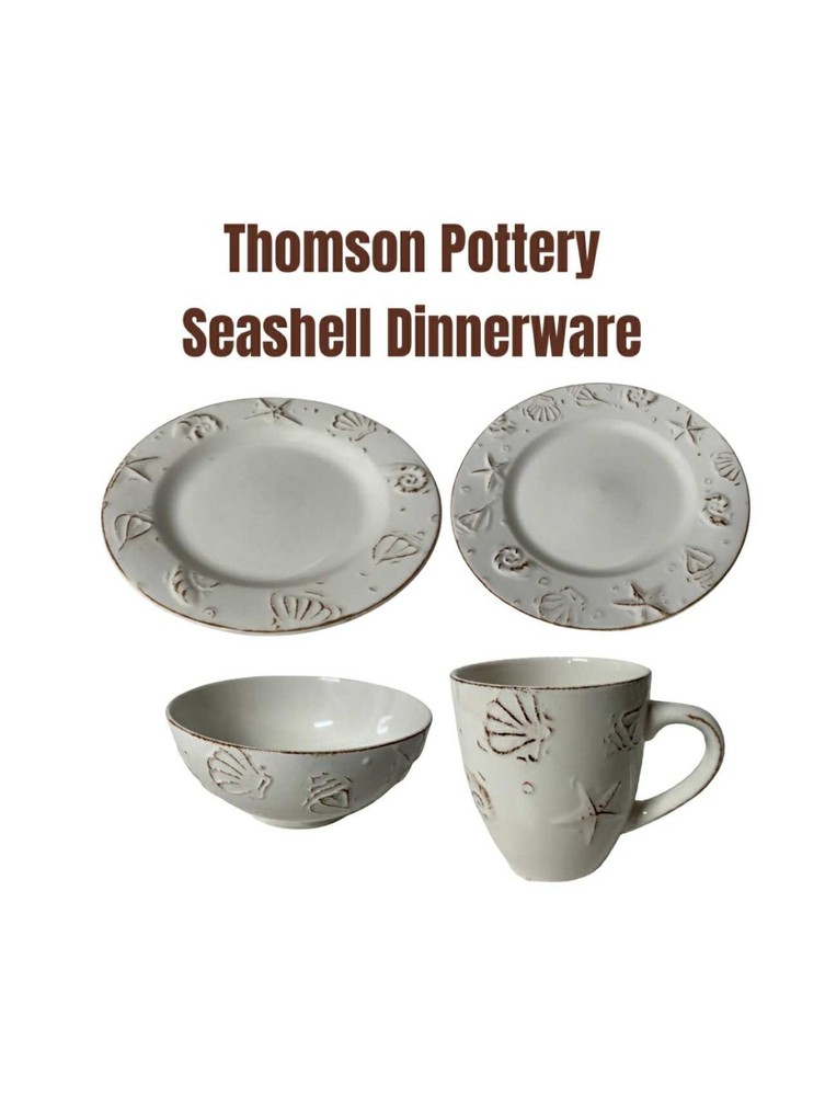 Thomson Pottery Hampton Creamy Off-White Seashell 2008 Embossed Replacement